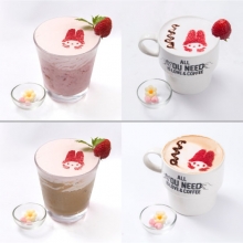 (위) 마이멜로디 스트로베리 우유/(아래) 마이메로디라테